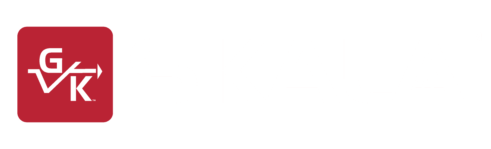 GK SKALA Logo in White