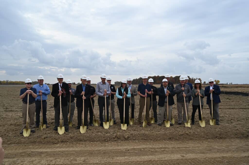 fmb and gk team pose for groundbreaking ceremony